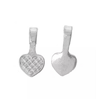 Heart Glue on Bails 20pcs a pack