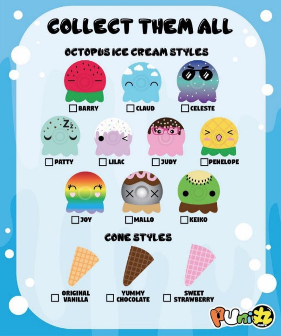 Puni Maru Octopus Magnet Stack Ice Cream/Cone Squishy- MYSTERY BAG Puni Maru Octopus Magnet Stack Ice Cream/Cone Squishy- MYSTERY BAG