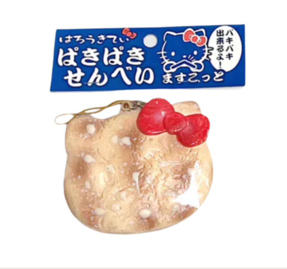 Hello Kitty RARE Paki Paki rice cracker Senbei Squishy| MeSoKawaii