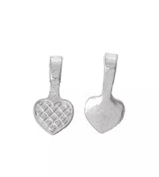  20 Heart Glue-On Bails (21x10mm). Perfect for crafters