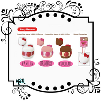 Hello Kitty Strawberry Danish & Berry Macaron squishy series