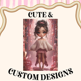 CUTE &amp; CUSTOM DESIGNS. Each item is custom-made just for you after you place an order, ensuring a unique and freshly created product every time.