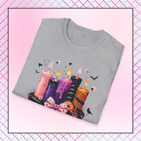 Spooky Gothic Halloween Melting Candle T-Shirt