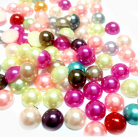 Assorted colors flat back pearls-4mm
