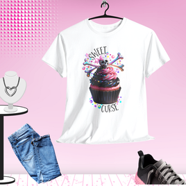 Sweet Curse Skull-n-bones Cupcake Tee