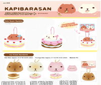Kapibarasan Ice Cream sandwich/Cake squishy