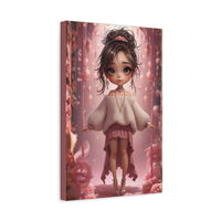 Chibi Girl Pink Fantasy Canvas
