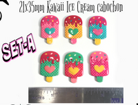 Kawaii Ice Cream cabochon