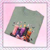 Spooky Gothic Halloween Melting Candle T-Shirt