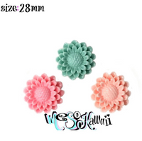 Wedding flower flat back resin cabochon