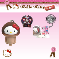 Hello Kitty RARE Nameko Saibai Kit Squishy in Hello Kitty costume, licensed, super soft slow-rising mascot with original packaging, perfect for keychain, backpack, purse, or bag charm, kawaii collectible