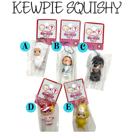 Kewpie Character Squishy Mascot – super soft, slow-rising, adorable kawaii mascot for keychain, backpack, purse, or bag accessory