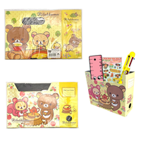 Kawaii File Box - Cute Desktop Organizer for Notes, Stickers & Stationery Storage