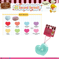 Sammy the Patissier Heart Macaron and Cream Puff squishies, Series 2 rare collectible, licensed and authentic