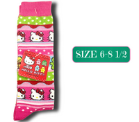 Kitty Kids Knee-High Christmas Socks – Festive Kawaii Holiday Socks (Size 6–8.5)