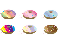 The Patissier Colorful Donuts squishy