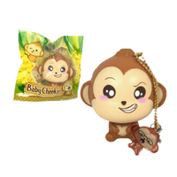 Baby Cheeki Monkey Squishy – Scented, Slow Rising, Licensed Kawaii Collectible