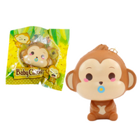Baby Cheeki Monkey Squishy – Scented, Slow Rising, Licensed Kawaii Collectible