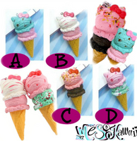 Hello Kitty Double Scoop Ice Cream Squishy