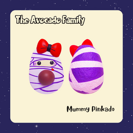 Fat PawPaw Avocado Family RARE Mummy and Galaxy Jumbo Squishy displayed in original packaging. Features two jumbo-sized squishies with vibrant, detailed designs—one in a galaxy color pattern and the other styled like a mummy. Each has a soft, textured surface, showcasing slow rising PU foam ideal for collectors and squishy enthusiasts.