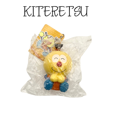 Kiteretsu Character Squishy, licensed kawaii collectible, soft and slow rising, perfect for keychain, backpack, purse, or stress relief, cute Japanese mascot