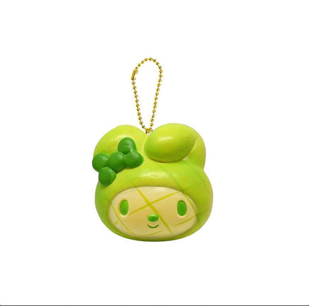 My Melody RARE Head bread squishy comes in 3 colors, comes in original package, tags and red sticker for authenticity, the back is textured giving that realistic look of a real bread. production '76-'10
