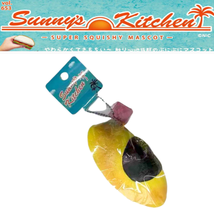 Sunny’s Kitchen Omelet Squishy – Licensed Realistic Textured Stress Relief Toy & Kawaii Charm