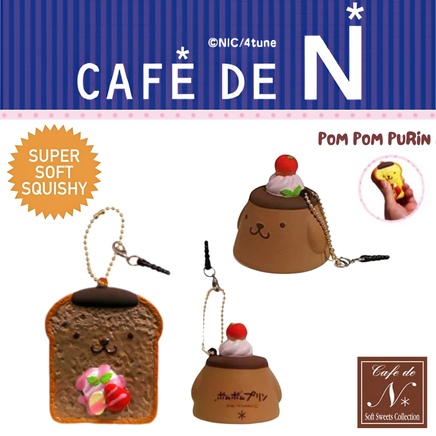 Pom Pom Purin Flan Pudding & Toast Squishy Mascot 