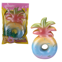 Jumbo Pineapple Donut Squishy in original packaging, licensed collectible with bright colors, super slow-rising texture, perfect for stress relief, kawaii décor, or gifting