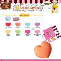 Rare licensed Sammy the Patissier squishy Series 2 Heart Macaroon and Cream Puff, authentic vintage squishy toys