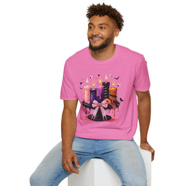 Halloween Candles T-Shirt exudes spooky vibes perfect for the Halloween season. Made from durable and smooth fabric, this unisex T-shirt is great for adults looking to add a festive touch to their wardrobe.