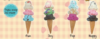 Sammy Patissier Triple Scoop Ice Cream squishy series