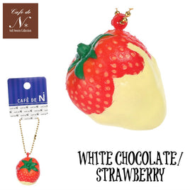 Cafe De N Chocolate White strawberry fondue strawberry squishy