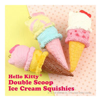 Hello Kitty Double scoop ice cream cone squishy-2016