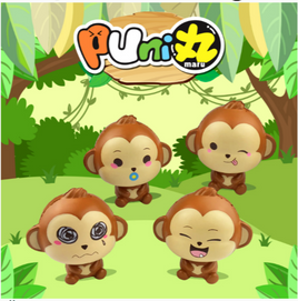 Puni Maru Baby Cheeki Monkey Squishy