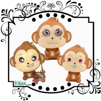 Puni Maru Baby Cheeki Monkey Squishy
