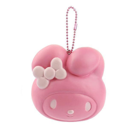 My Melody RARE Head bread squishy comes in 3 colors, comes in original package, tags and red sticker for authenticity, the back is textured giving that realistic look of a real bread. production '76-'10